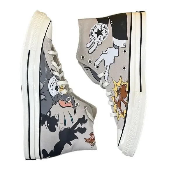 Converse x Tom and Jerry Chuck 70 Limited Edition Hightop Sneakers Shoes Size 16